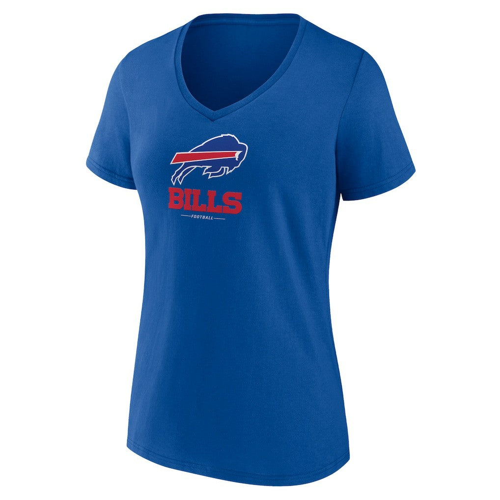 NFL Buffalo Bills Women's Logo Team Lockup V-Neck T-Shirt