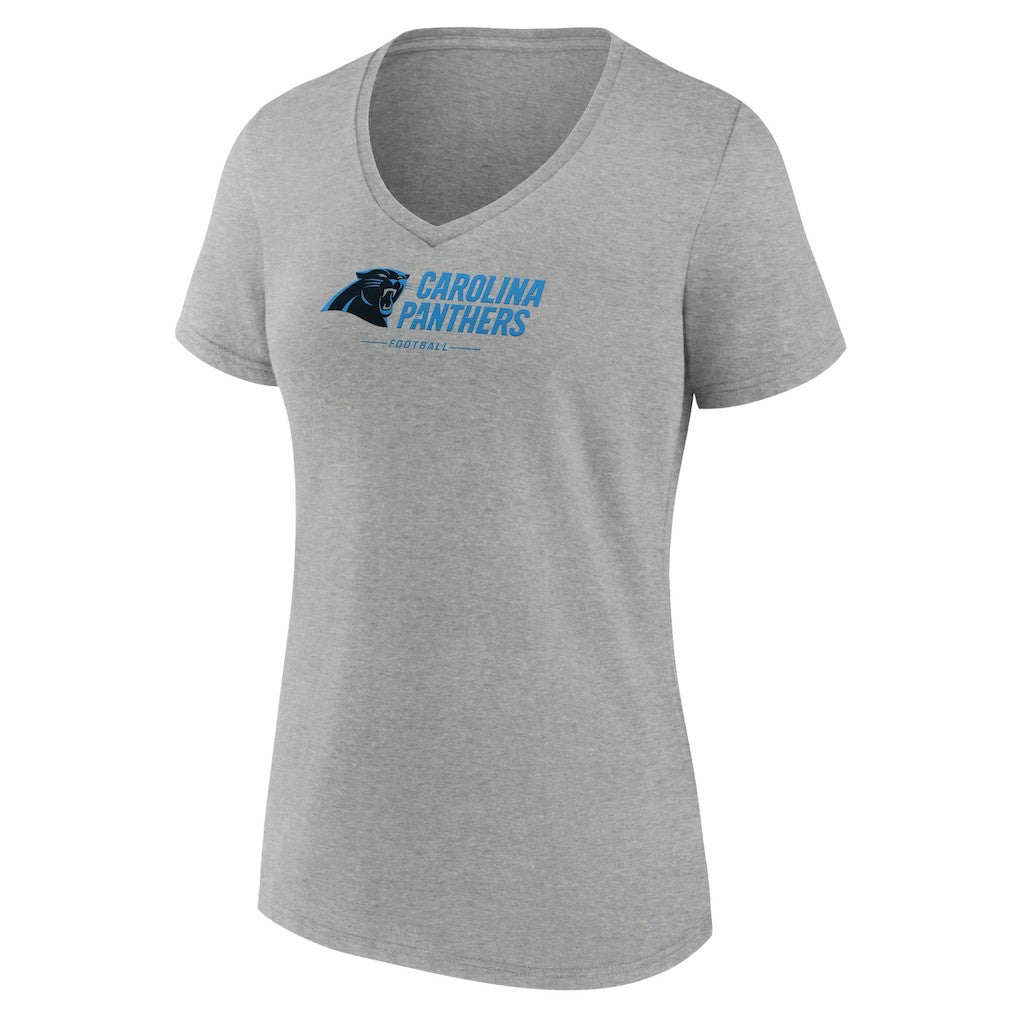 NFL Carolina Panthers Women's Logo Team Lockup V-Neck T-Shirt