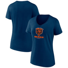 NFL Chicago Bears Women's Logo Team Lockup V-Neck T-Shirt