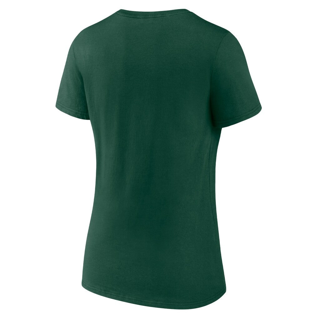 NFL Green Bay Packers Women's Logo Team Lockup V-Neck T-Shirt