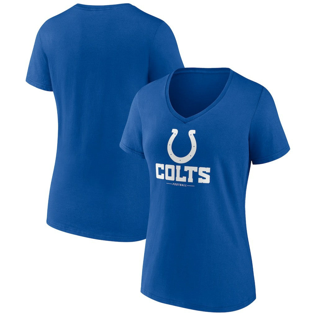 NFL Indianapolis Colts Women's Logo Team Lockup V-Neck T-Shirt