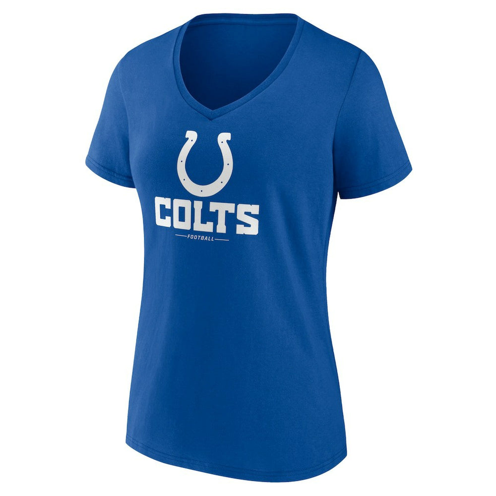 NFL Indianapolis Colts Women's Logo Team Lockup V-Neck T-Shirt