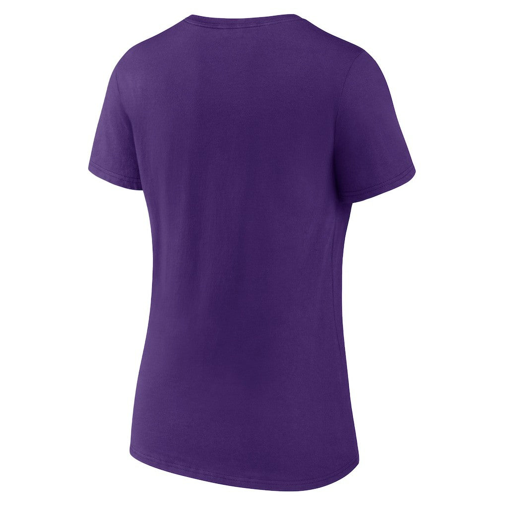 NFL Minnesota Vikings Women's Logo Team Lockup V-Neck T-Shirt