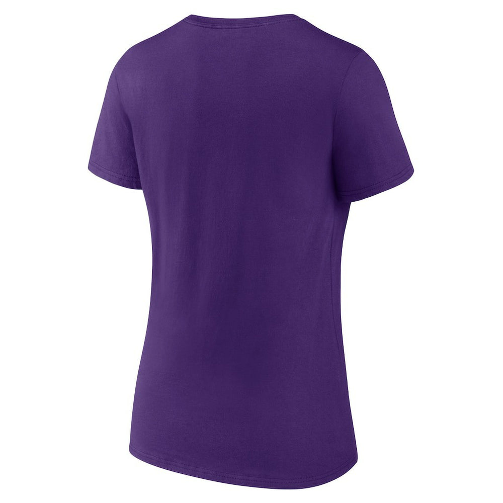 NFL Minnesota Vikings Women's Logo Team Lockup V-Neck T-Shirt
