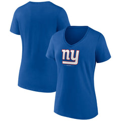 NFL New York Giants Women's Logo Team Lockup V-Neck T-Shirt
