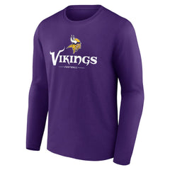 NFL Minnesota Vikings Logo Team Lockup Long Sleeve T-Shirt