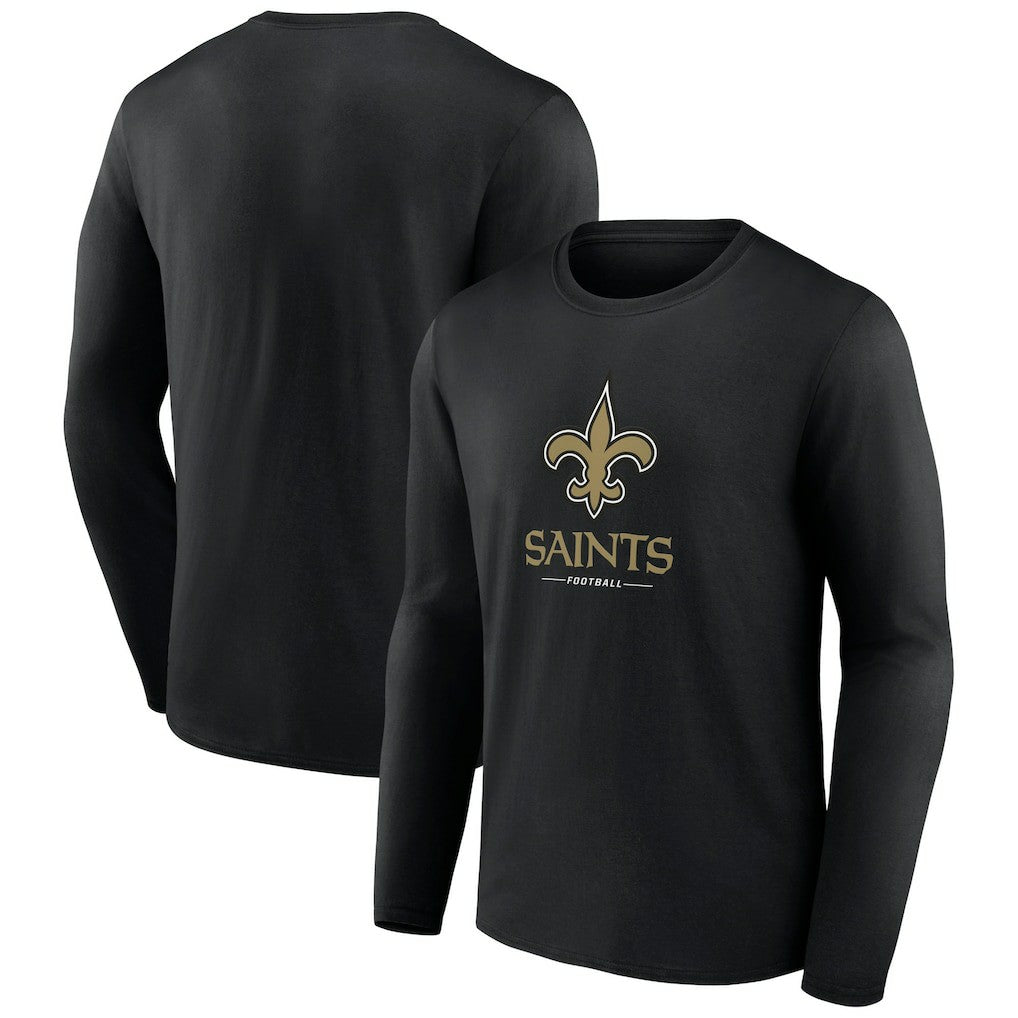 NFL New Orleans Saints Logo Team Lockup Long Sleeve T-Shirt