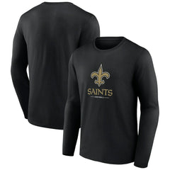 NFL New Orleans Saints Logo Team Lockup Long Sleeve T-Shirt