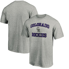 Colorado Rockies Heart & Soul T-Shirt - Heather Gray