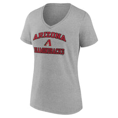Arizona Diamondbacks Women's Heart and Soul V-Neck T-Shirt - Gray
