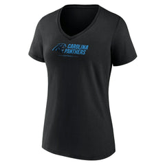 NFL Carolina Panthers Women's Logo Team Lockup V-Neck T-Shirt