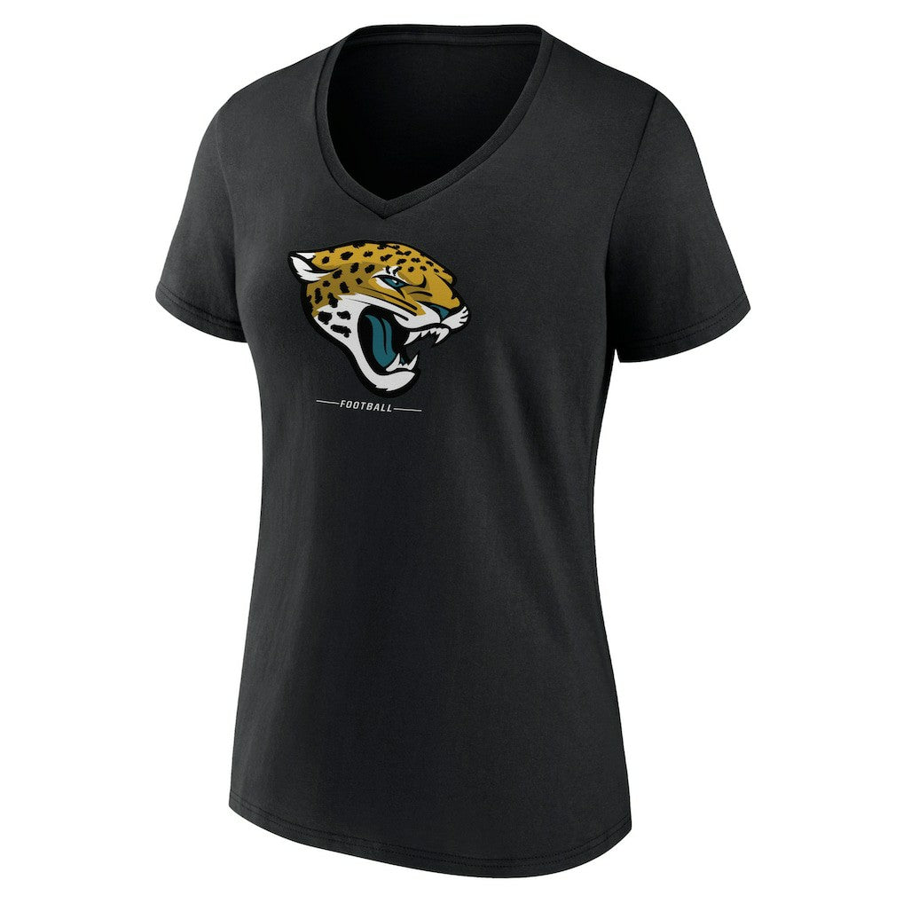 NFL Jacksonville Jaguars Women's Logo Team Lockup V-Neck T-Shirt