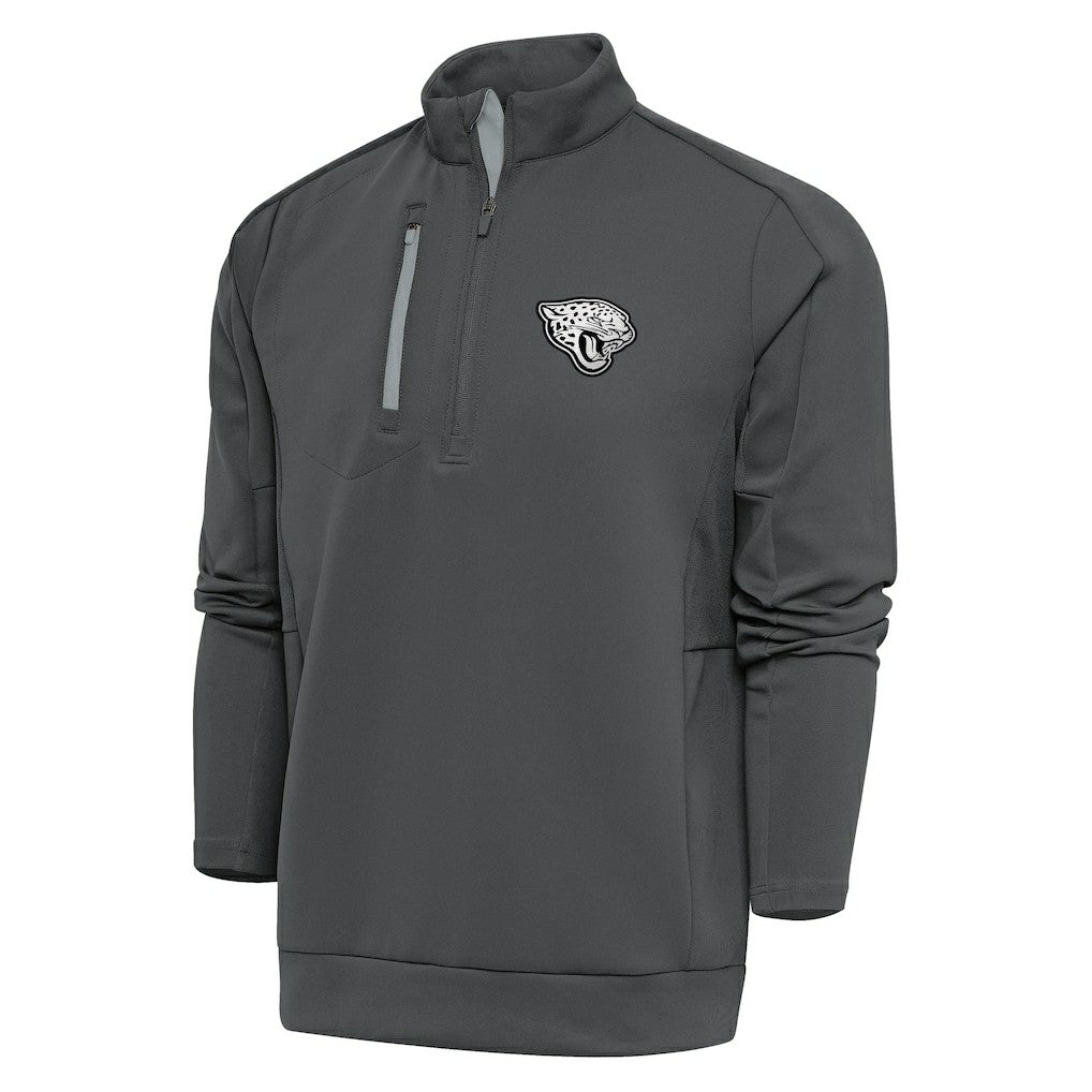 NFL Jacksonville Jaguars Antigua Metallic Logo Generation Quarter-Zip Pullover Top
