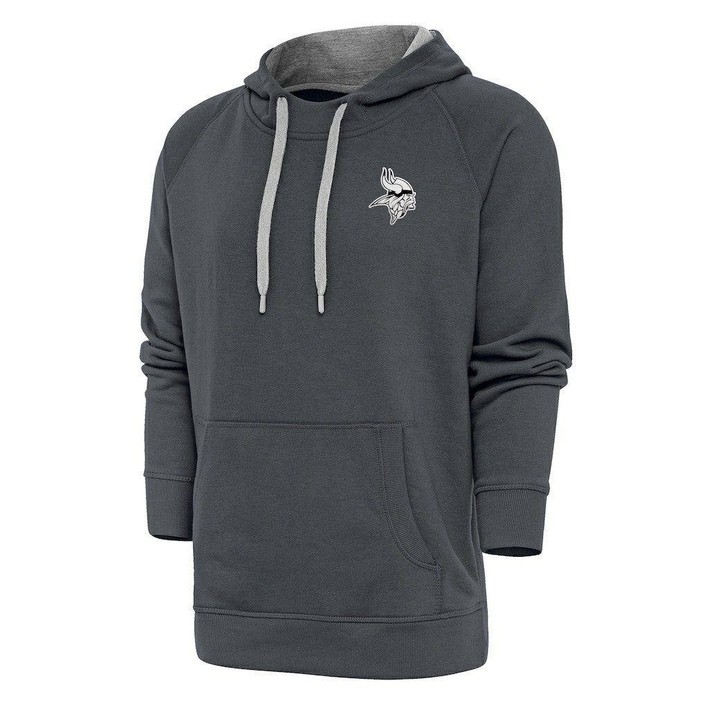 NFL Minnesota Vikings Antigua Metallic Logo Victory Pullover Hoodie