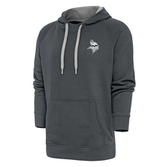NFL Minnesota Vikings Antigua Metallic Logo Victory Pullover Hoodie