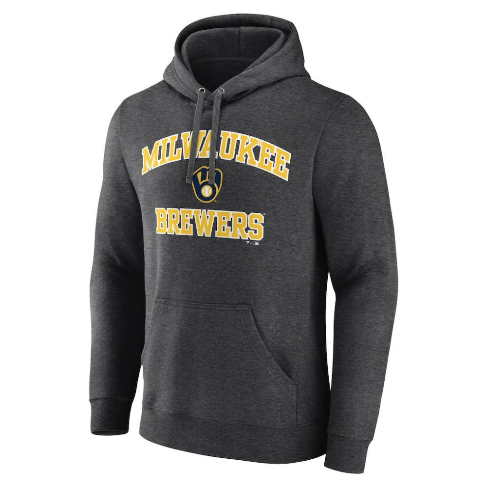Milwaukee Brewers Heart and Soul Pullover Hoodie - Charcoal