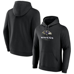 NFL Baltimore Ravens Logo Team Lockup Fitted Pullover Hoodie