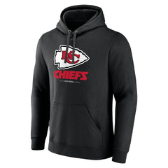 NFL Kansas City Chiefs Logo Team Lockup Fitted Pullover Hoodie