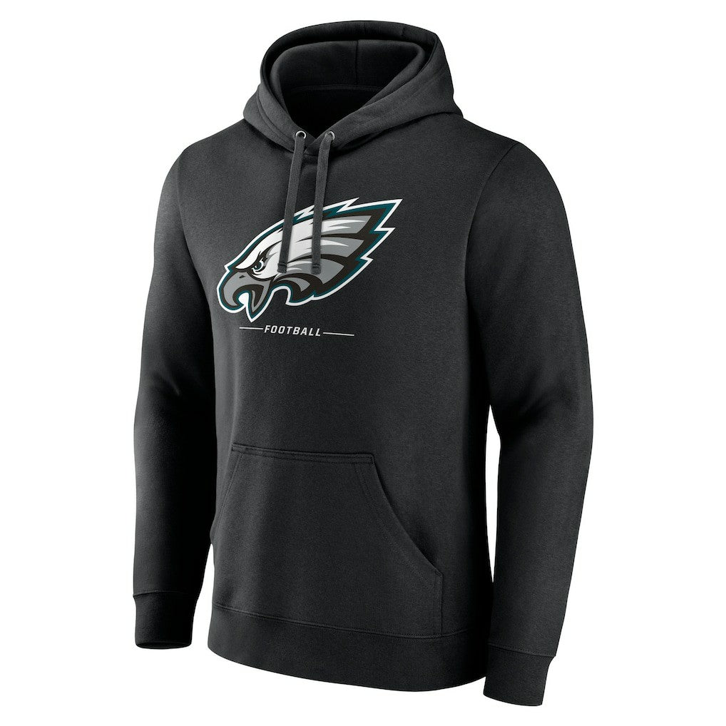 NFL Philadelphia Eagles Logo Team Lockup Fitted Pullover Hoodie