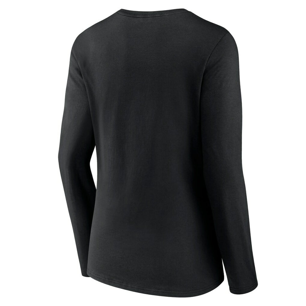 NFL New York Jets Women's Logo Team Lockup Long Sleeve V-Neck T-Shirt