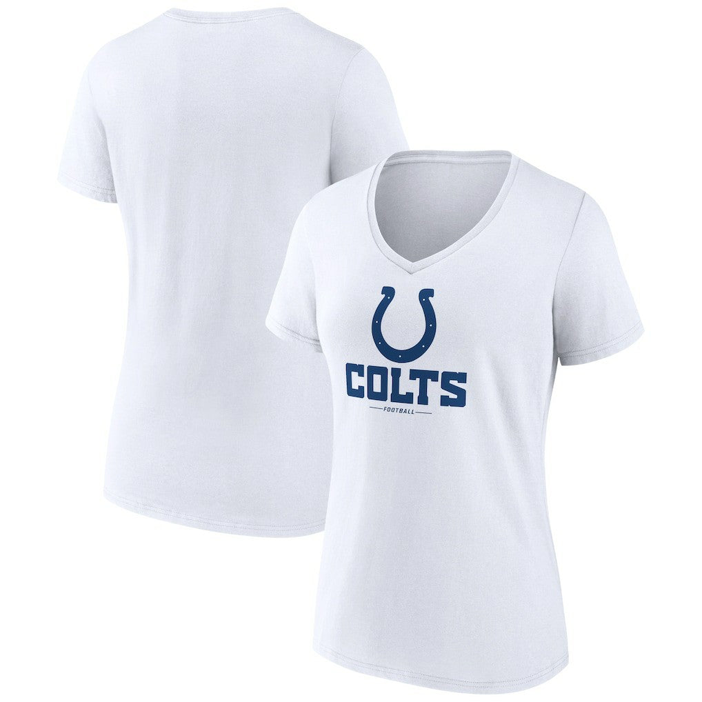 NFL Indianapolis Colts Women's Logo Team Lockup V-Neck T-Shirt