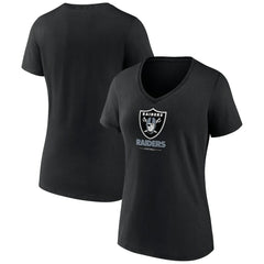 NFL Las Vegas Raiders Women's Logo Team Lockup V-Neck T-Shirt