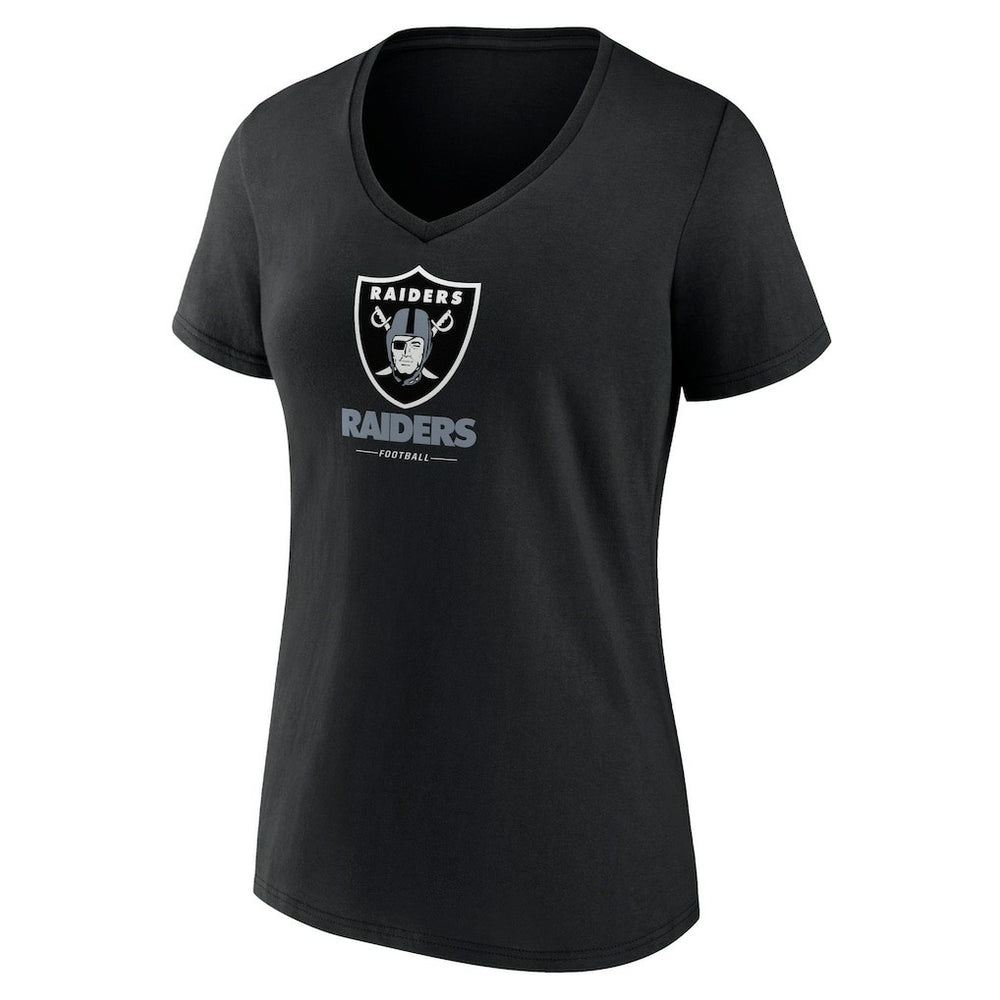 NFL Las Vegas Raiders Women's Logo Team Lockup V-Neck T-Shirt