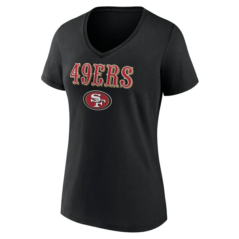 NFL San Francisco 49ers Women's Logo Team Lockup V-Neck T-Shirt