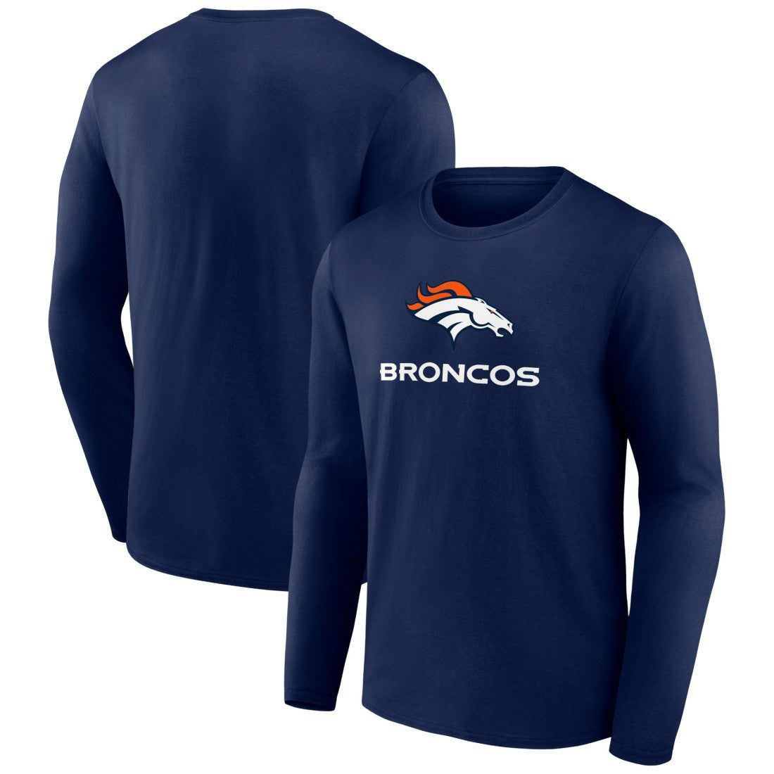 NFL Denver Broncos Logo Team Lockup Long Sleeve T-Shirt