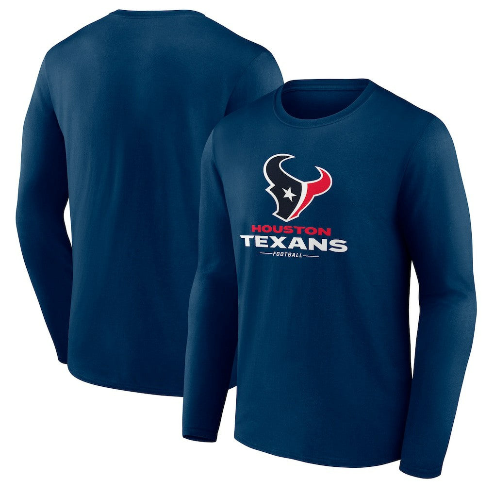 NFL Houston Texans Logo Team Lockup Long Sleeve T-Shirt