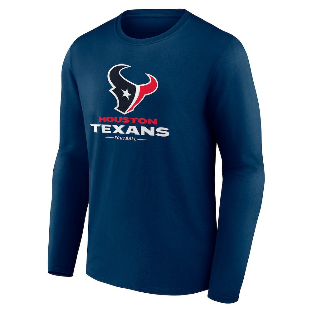 NFL Houston Texans Logo Team Lockup Long Sleeve T-Shirt