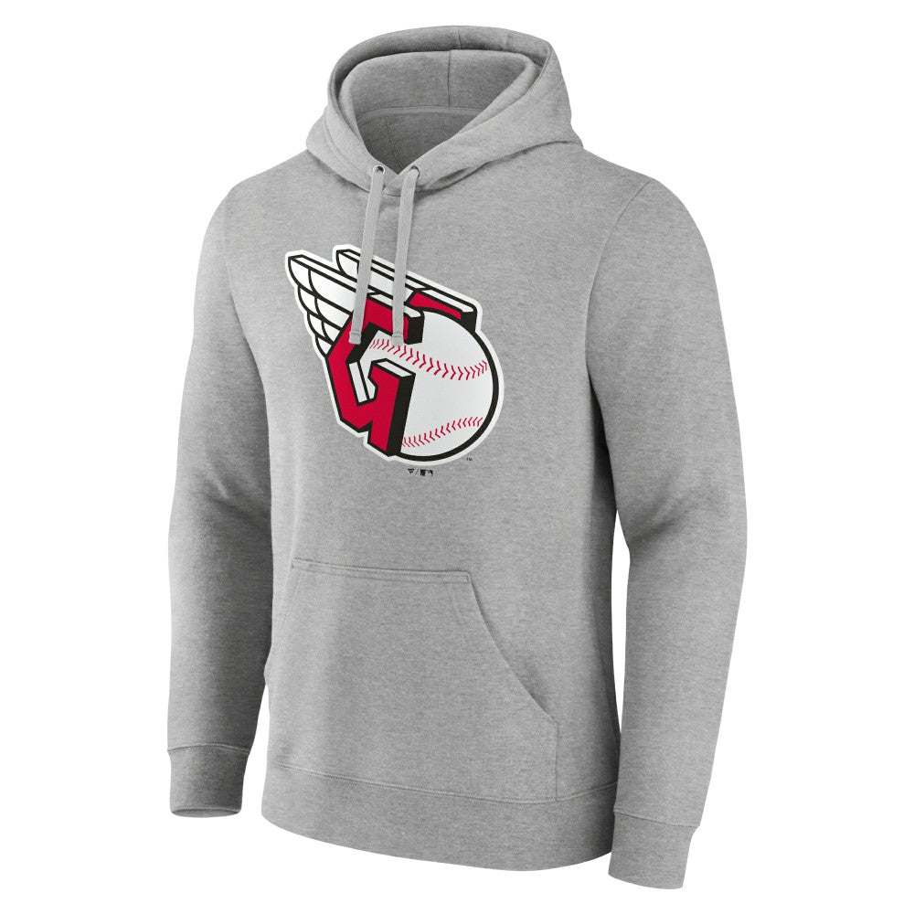 Cleveland Guardians Official Team Logo Pullover Hoodie - Gray