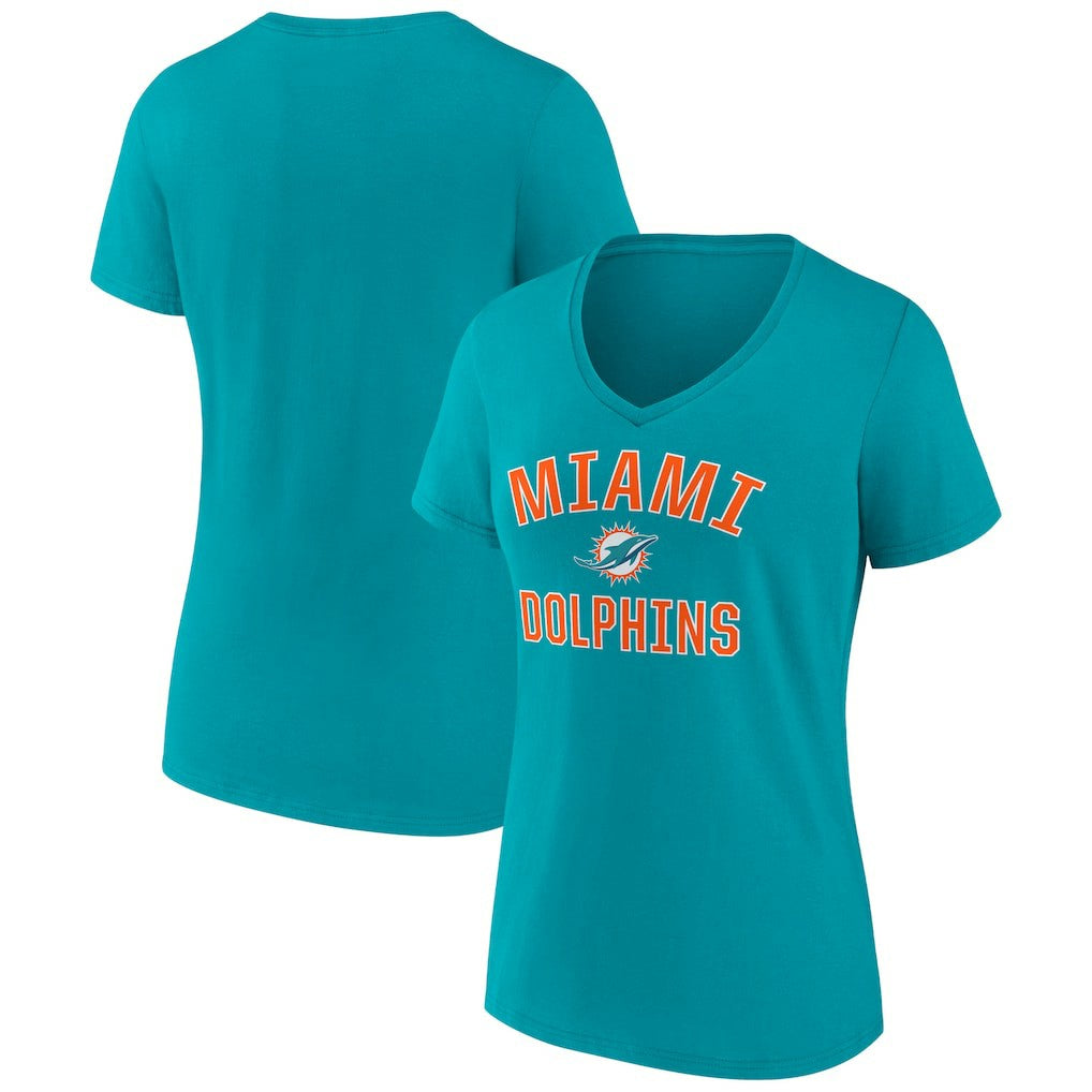 NFL Miami Dolphins Women's Victory Arch Team V-Neck T-Shirt