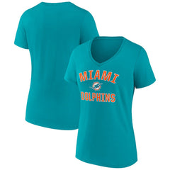 NFL Miami Dolphins Women's Victory Arch Team V-Neck T-Shirt