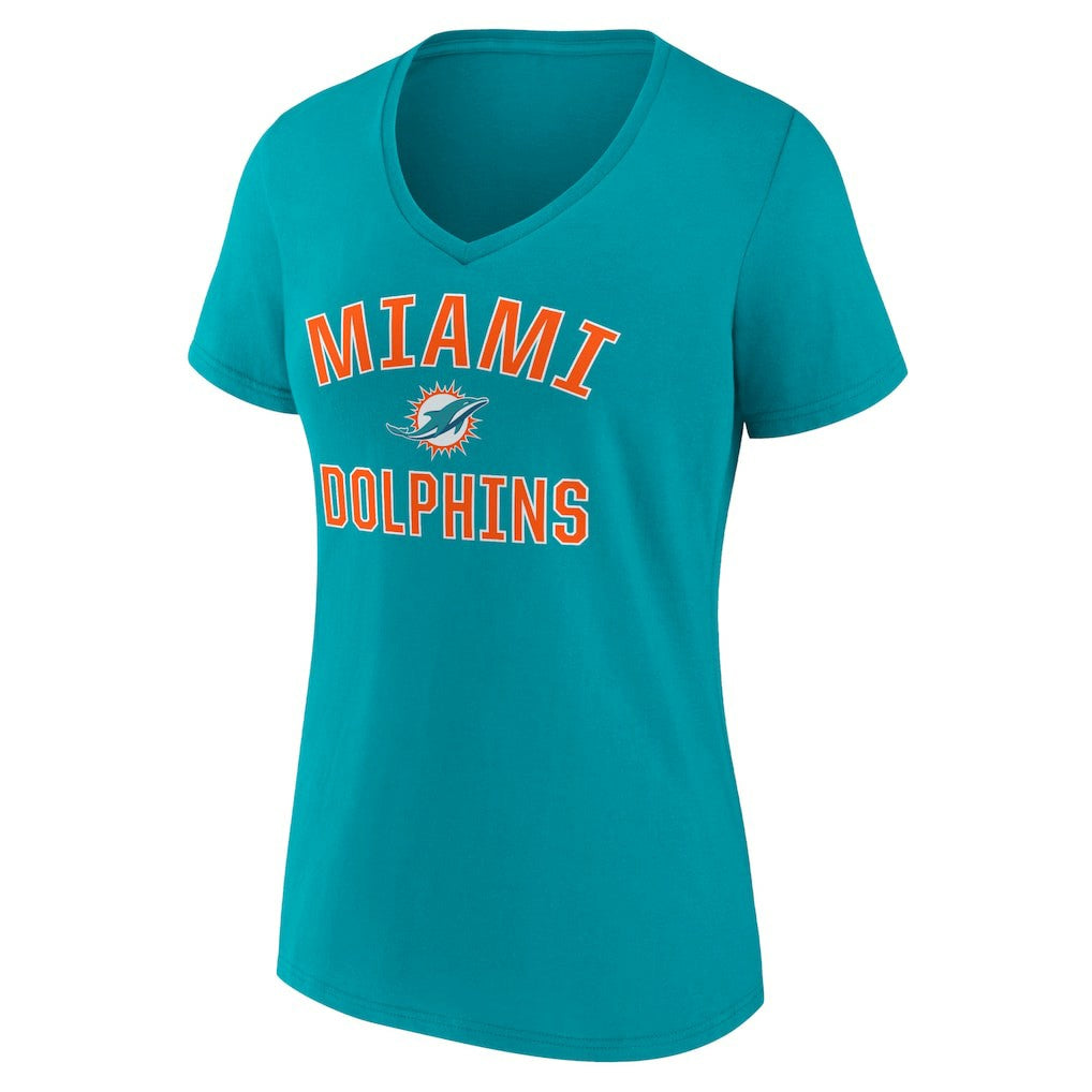 NFL Miami Dolphins Women's Victory Arch Team V-Neck T-Shirt