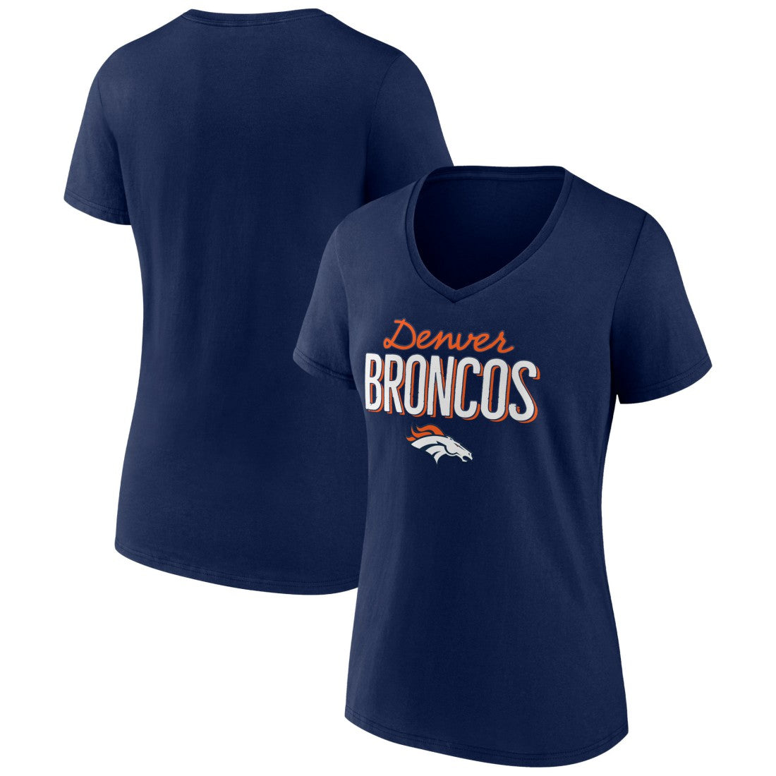 NFL Denver Broncos Women's Nostalgia V-Neck T-Shirt