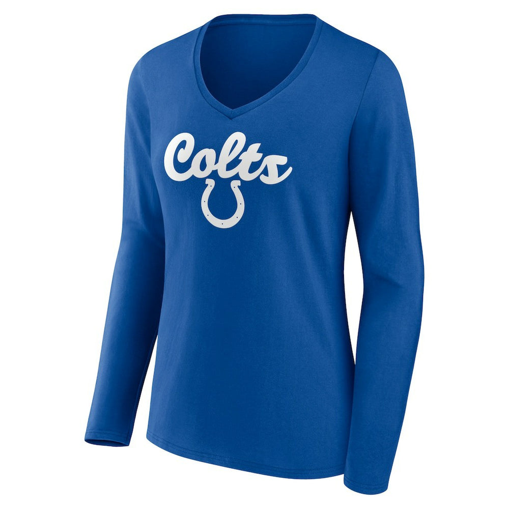 NFL Indianapolis Colts Women's Freehand Team Long Sleeve V-Neck T-Shirt