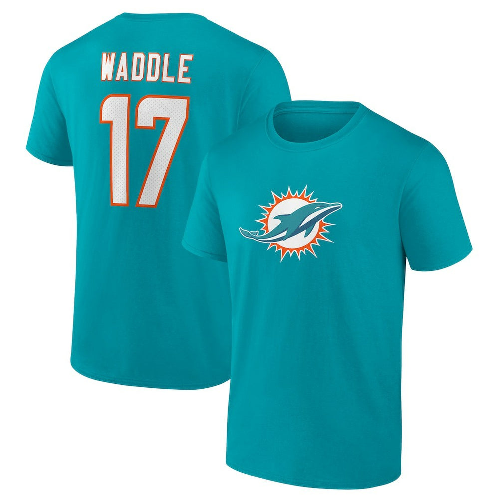 NFL Miami Dolphins Jaylen Waddle  Player Icon Name & Number T-Shirt