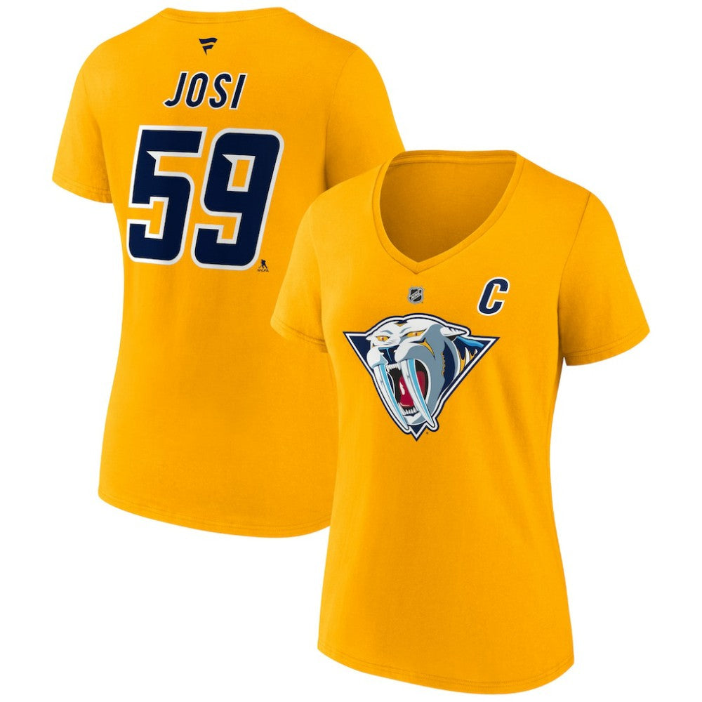 Roman Josi Nashville Predators Fanatics Women's Special Edition 2.0 Name & Number V-Neck T-Shirt