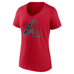 Arizona Diamondbacks Women's Official Logo V-Neck T-Shirt - Red