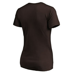 San Diego Padres Women's Victory Script Team V-Neck T-Shirt - Brown
