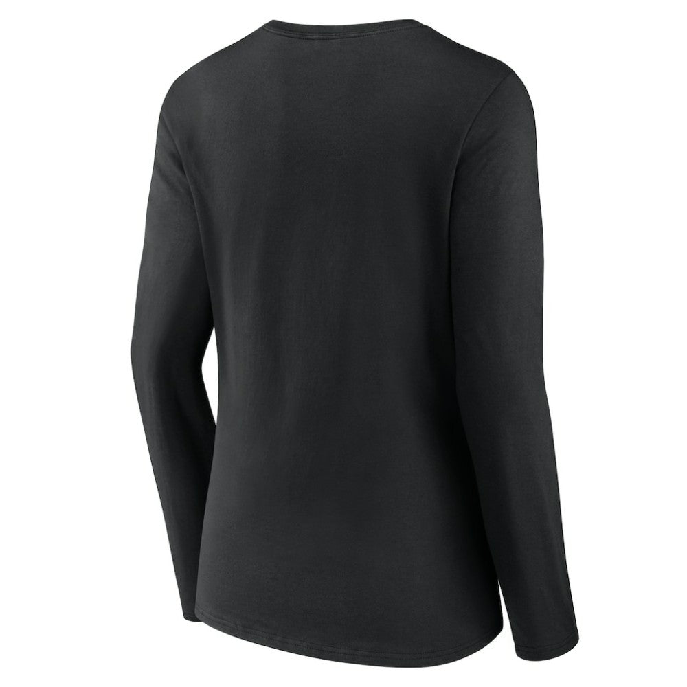 San Francisco Giants Women's Victory Script Long Sleeve V-Neck T-Shirt - Black