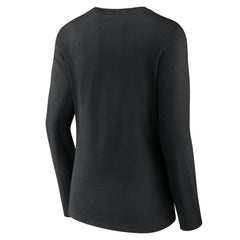 San Francisco Giants Women's Victory Script Long Sleeve V-Neck T-Shirt - Black