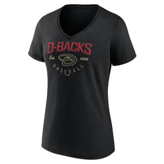 Arizona Diamondbacks Women's Live For It Team V-Neck T-Shirt - Black