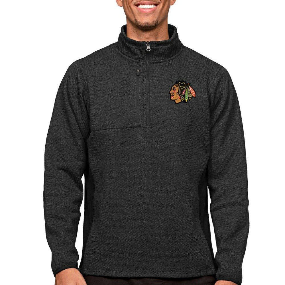 Chicago Blackhawks Antigua Course Quarter-Zip Pullover Top