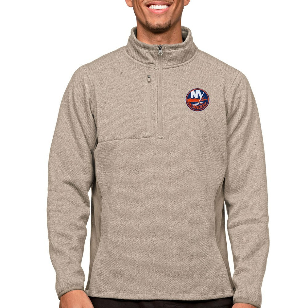 New York Islanders Antigua Course Quarter-Zip Pullover Top