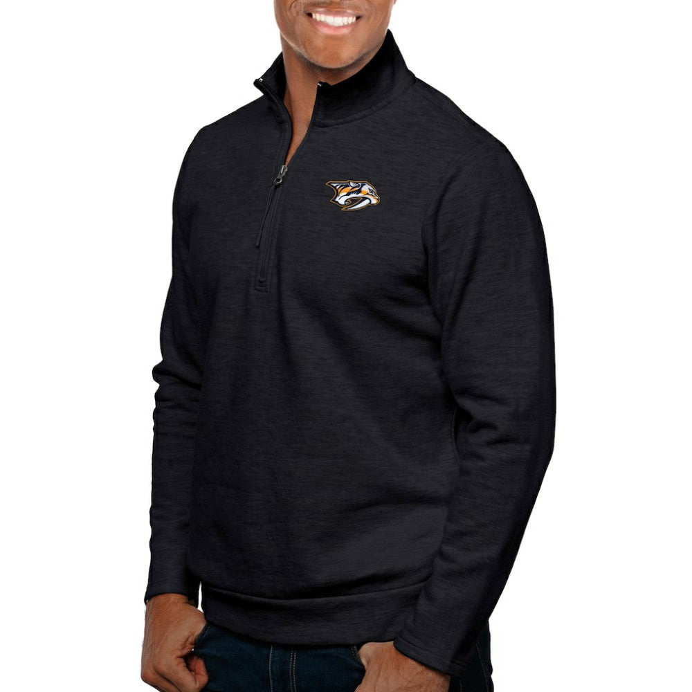 Nashville Predators Antigua Gambit Quarter-Zip Pullover Top