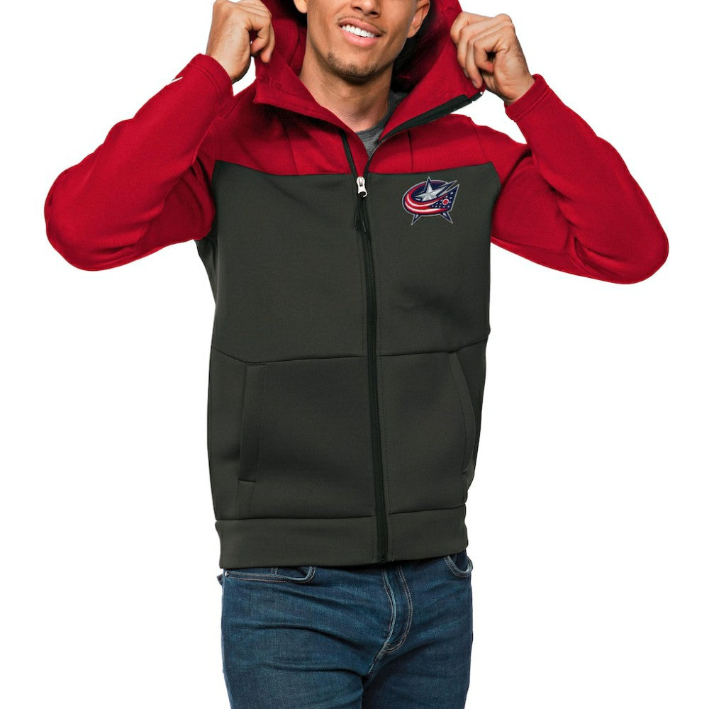 Columbus Blue Jackets Antigua Protect Full-Zip Hoodie