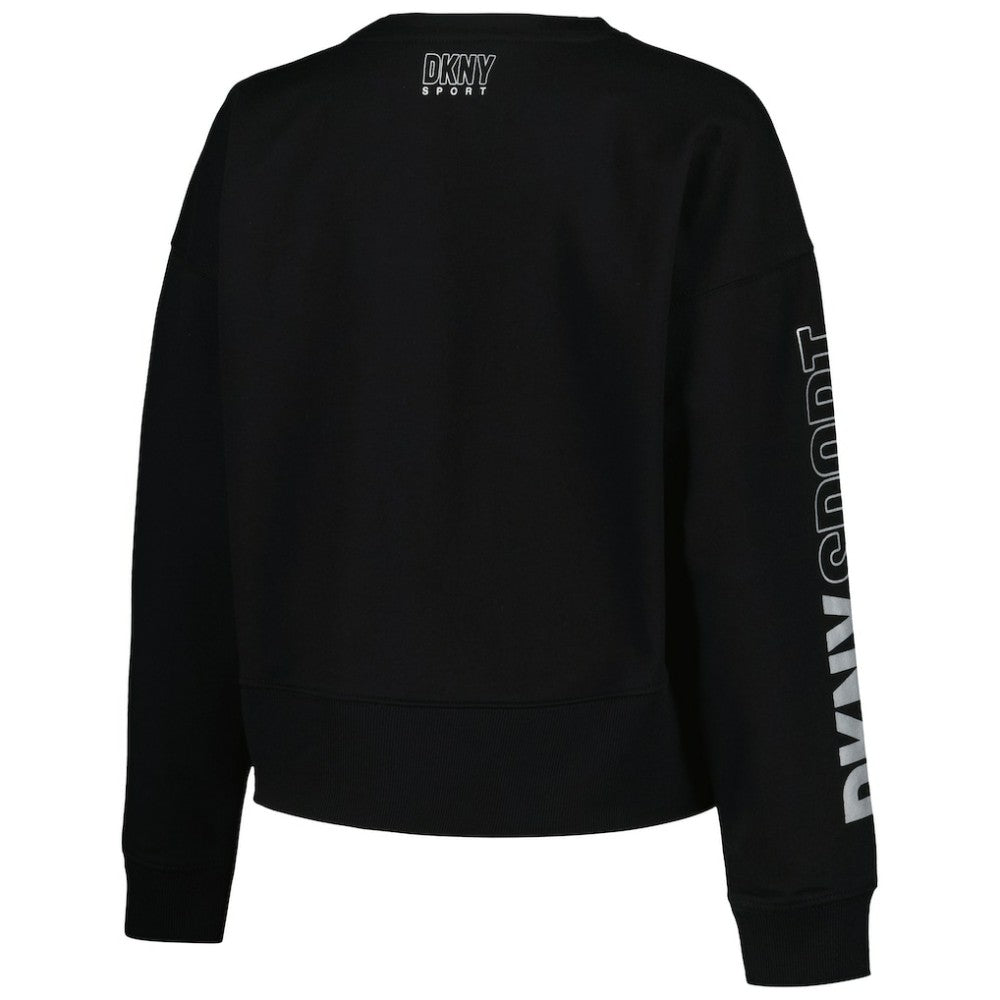 Chicago White Sox DKNY Sport Women's Lily V-Neck Pullover Sweatshirt - Black
