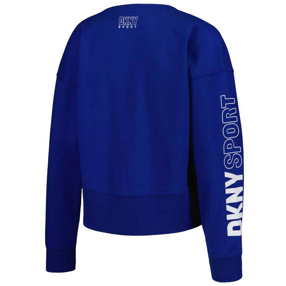 Kansas City Royals DKNY Sport Women's Lily V-Neck Pullover Sweatshirt - Royal